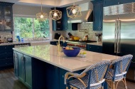 Stunning Sapphire Blue Cabinets